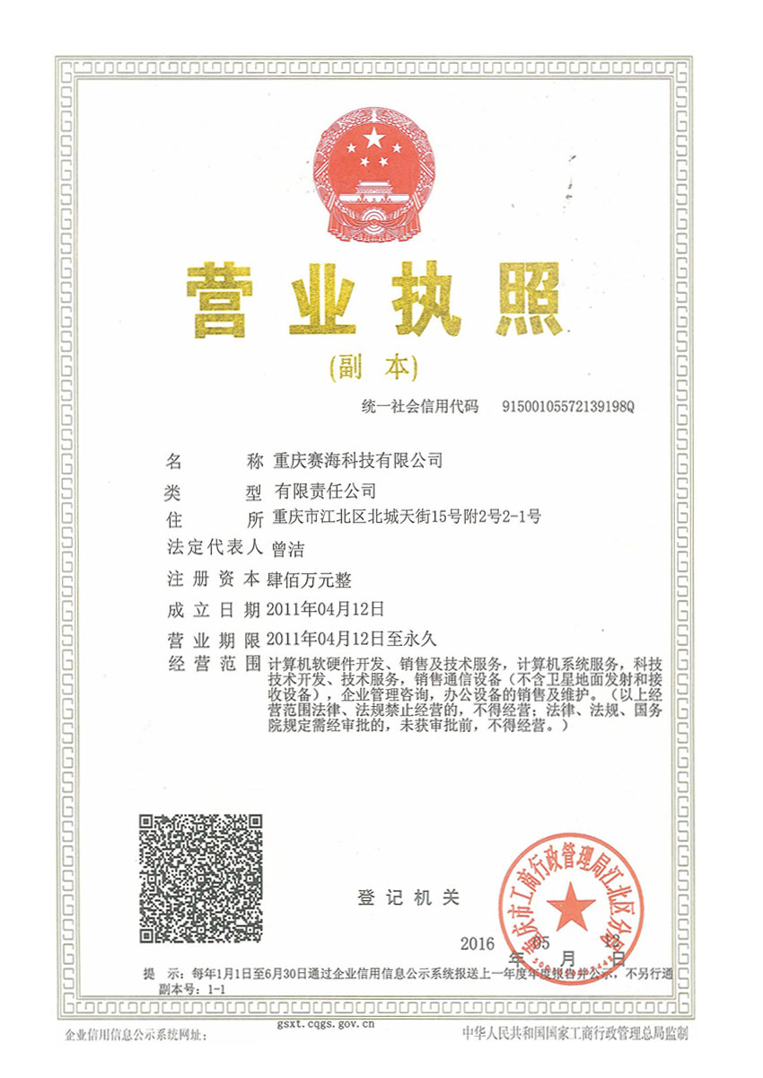 公司营业执照副本